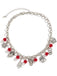 Red Silver Metallic Christmas Elements Necklace