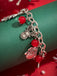 Retro Christmas Bell Pendant Bracelet
