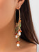 Mushroom Ring Tassel Exaggerated Dangle Earrings