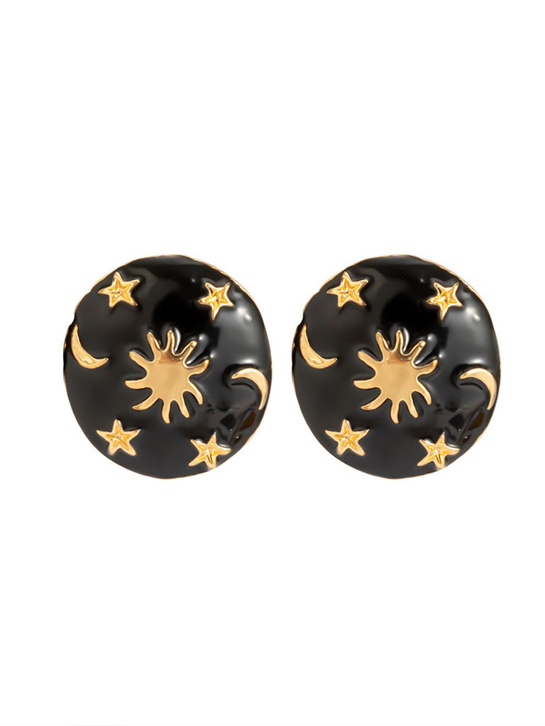 Vintage Christmas Party Round Earrings