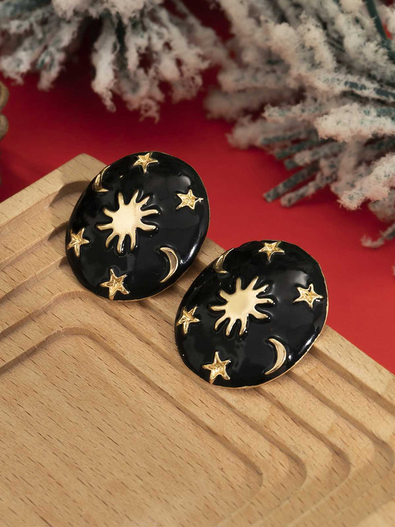 Vintage Christmas Party Round Earrings