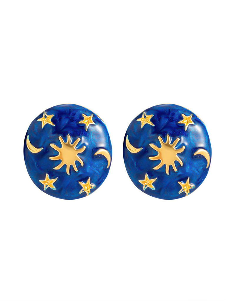 Vintage Christmas Party Round Earrings