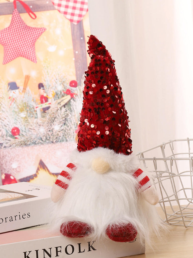 Christmas Sequined Hat Gnomes Ornaments