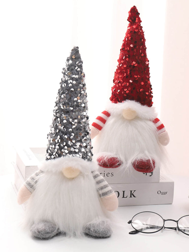 Christmas Sequined Hat Gnomes Ornaments