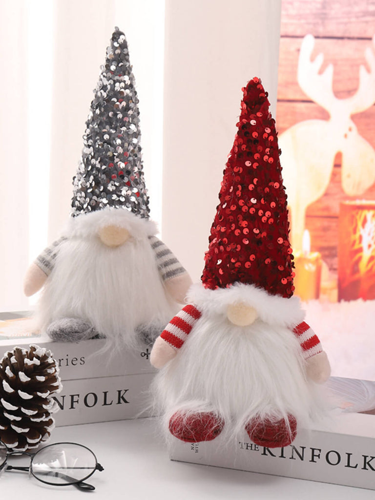 Christmas Sequined Hat Gnomes Ornaments