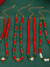 Red & Green Christmas Beaded Necklace