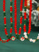 Red & Green Christmas Beaded Necklace