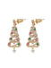 Colorful Christmas Tree Tassel Hollow Earrings