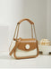 Leather Color Patchwork Chain Square Bag