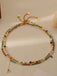 Vintage Colorful Beaded Pearl Necklace