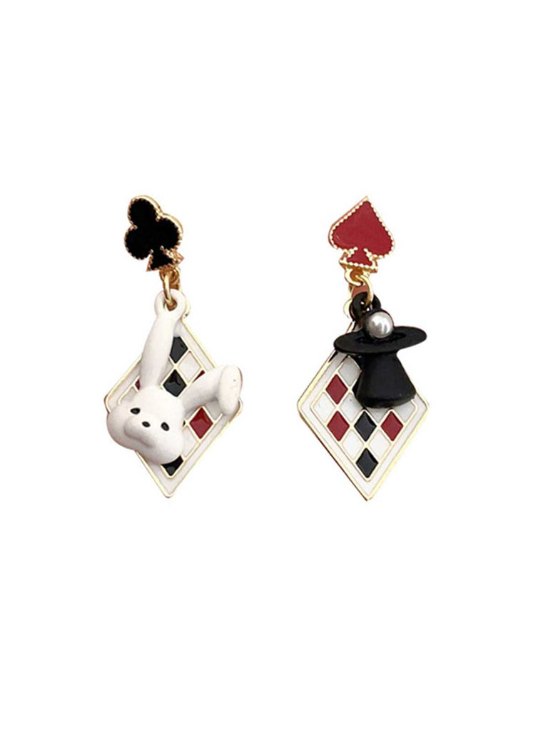 Rabbit Magic Hat Contrast Earrings