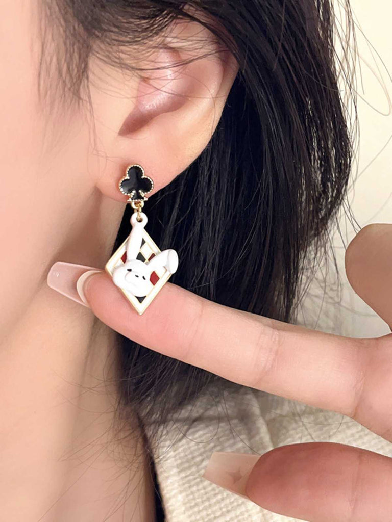 Rabbit Magic Hat Contrast Earrings