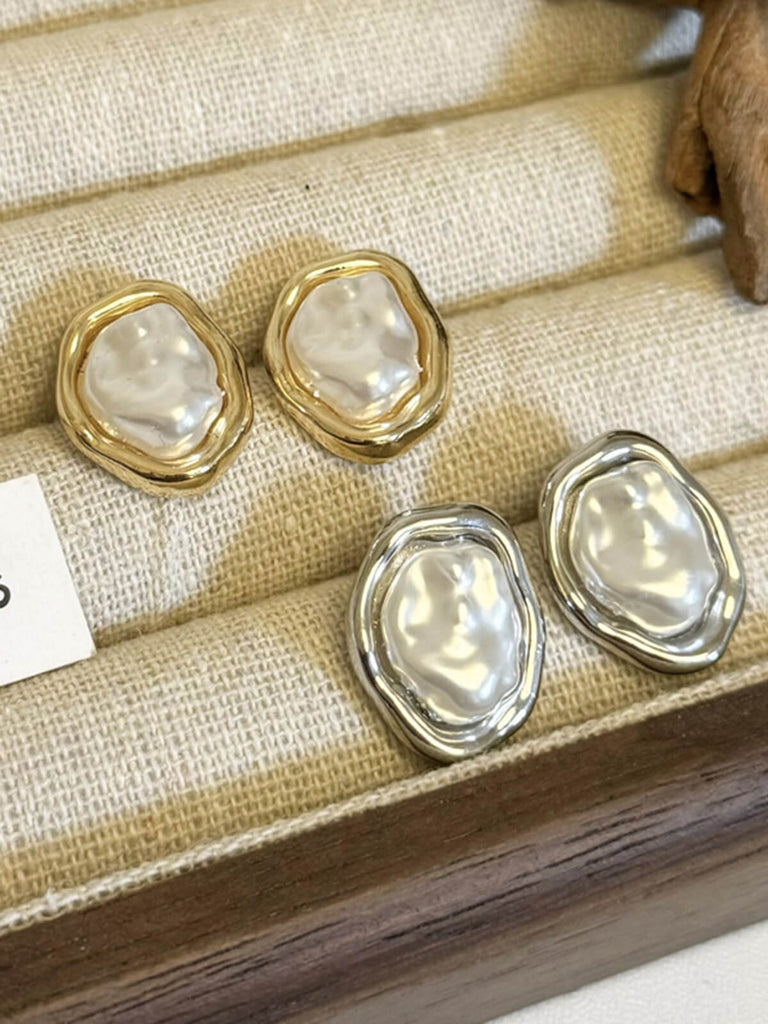 Vintage Irregular Pearl Earrings