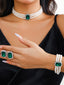 Gemstone Pearl Necklace & Bracelet & Earrings Set