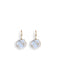White Retro Camellia Zircon Earrings