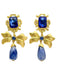 Vintage Bow Blue Gemstone Earrings