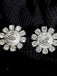 Silver Retro Pearl Diamond Earrings