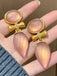 Rose Gold Vintage Water Drop Stripe Earrings