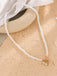 Retro Tulip White Pearl Necklace
