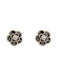 Black & White Pearl Camellia Stud Earrings