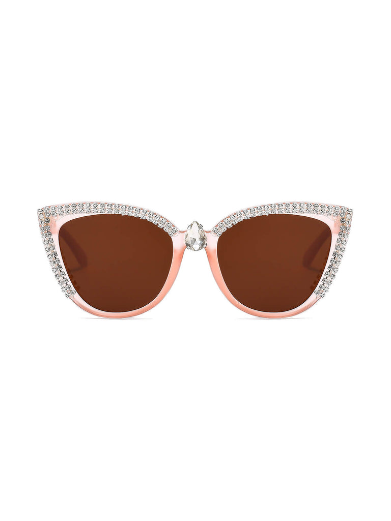 Vintage Rhinestoned Cat Eye Sunglasses