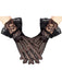Black Feather Fascinator Hat With Veil & Necklace & Gloves