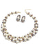 Rhinestoned Imitation Pearl Necklace & Earrings Set