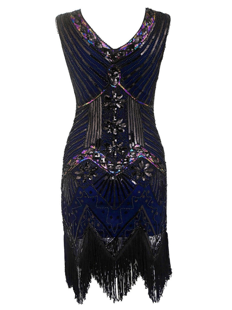 [US Warehouse] Green Plus Size 1920s Sequined Dress