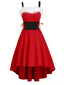 [US Warehouse] 1950s Strap Furry Lace Up Dress