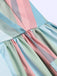[US Warehouse] Rainbow 1950s Stripe Pocket Swing Dress