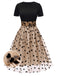 Black 1950s Polka Dot Swing Vintage Dress