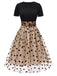 Black 1950s Polka Dot Swing Vintage Dress