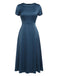 1940s Pearl Buttons Solid Darlene Dress