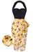 [US Warehouse] Black 1960s Halter Sunflower Pencil Dress