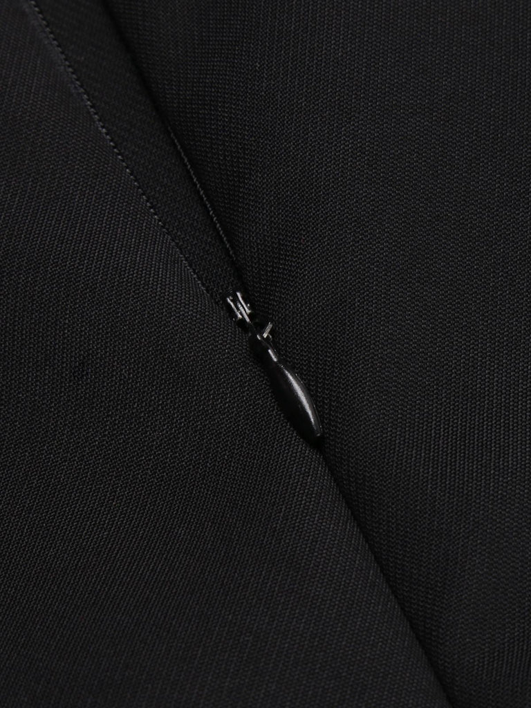 [US Warehouse] Black 1930s Solid Suspender Pants