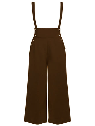 [Pre-Sale] Brown 1930s Solid Suspender Pants