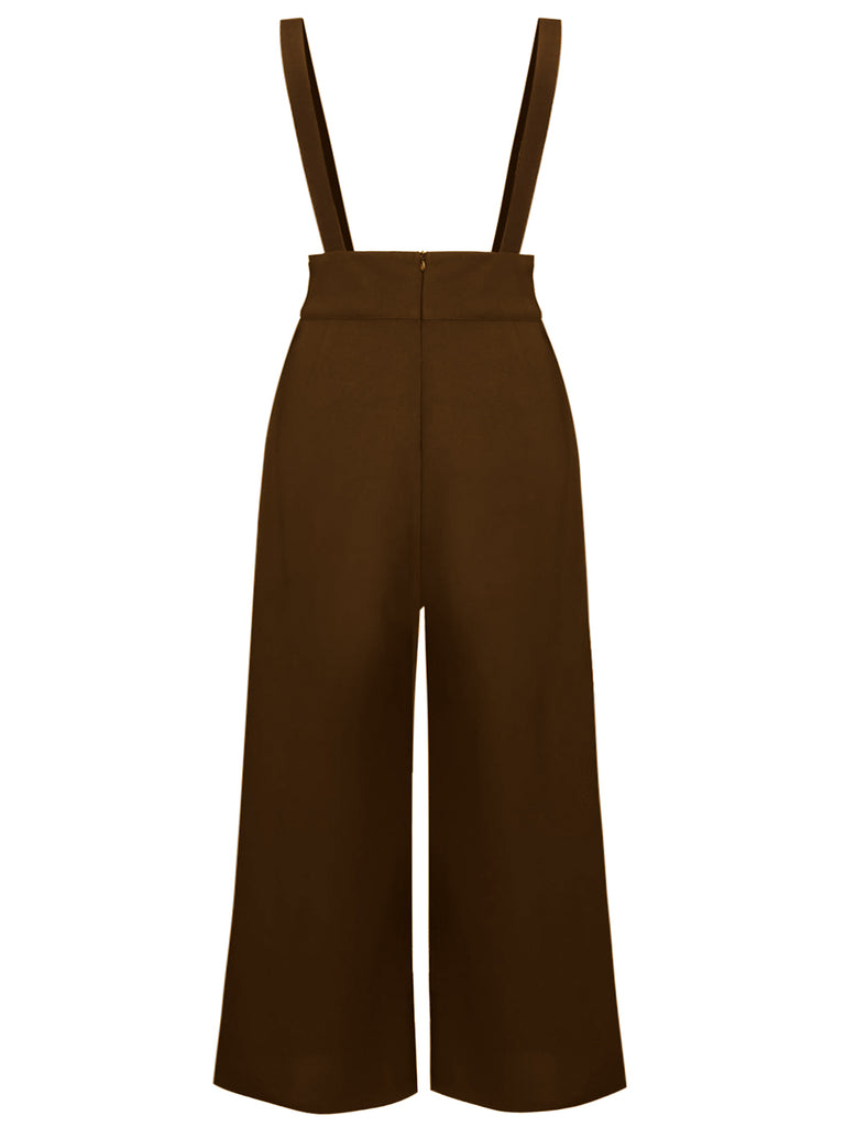 [Pre-Sale] Brown 1930s Solid Suspender Pants