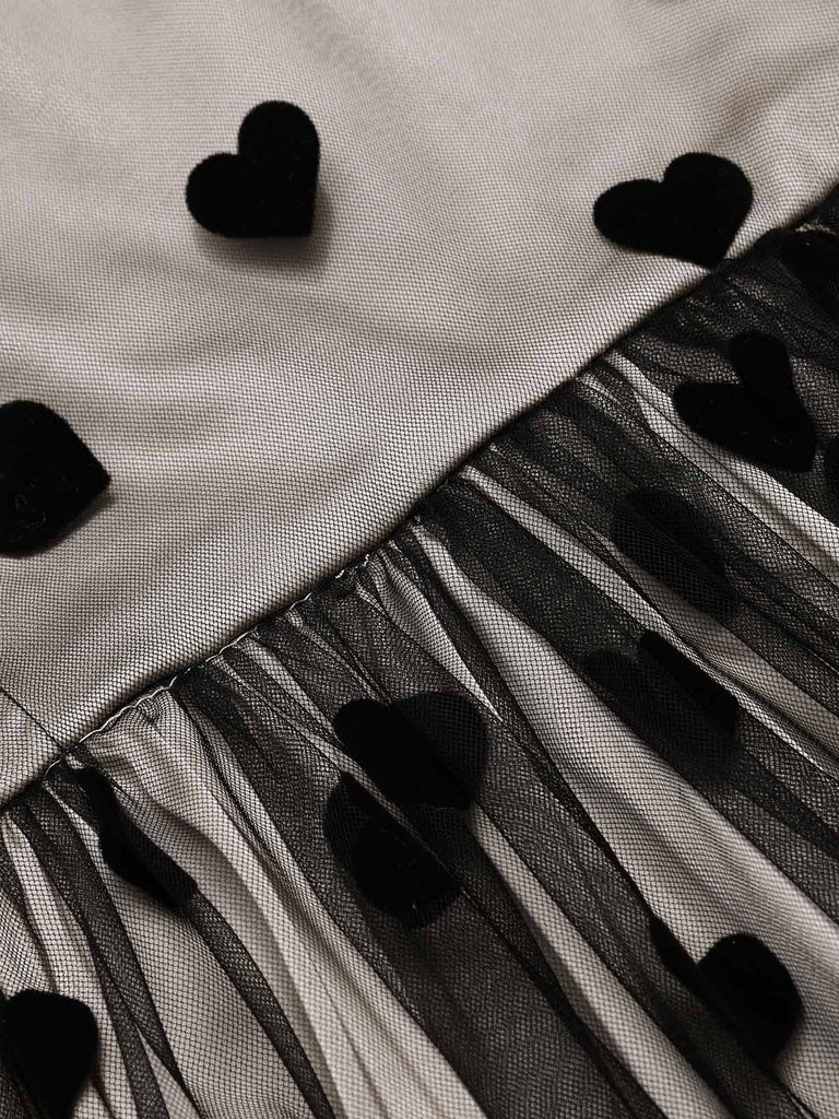 Heart 1950s Mesh Sling Dress