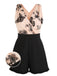 [US Warehouse] Apricot 1950s Patchwork Butterfly Lace Romper