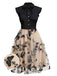 [US Warehouse] Black 1950s Butterfly Patchwork Vintage Dress