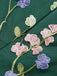 Green 1930s 3D Floral Strap Patchwork Jumpsuit