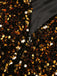 [US Warehouse] Black 1950s Gold Glitter Patchwork Dress