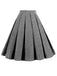 2PCS Black Retro Plaid Blazer & Panel Skirt