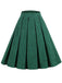Black Retro Plaid Swing Panel Skirt