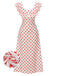 White 1930s Polka Dot Sleeveless Dress