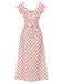 White 1930s Polka Dot Sleeveless Dress