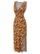 1960s Tassel Sleeveless V-Neck Shift Dress