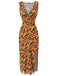 1960s Tassel Sleeveless V-Neck Shift Dress