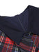 1960s Plaid Puff Sleeve Pleated Dress