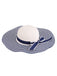 Navy Blue Retro Classic Stripes Straw Sun Hat